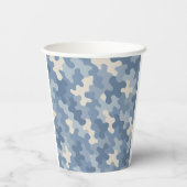 Blue Camo Militaire verjaardag Papieren Bekers (Achterkant)