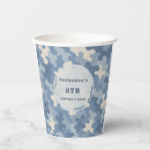 Blue Camo Militaire verjaardag Papieren Bekers (Voorkant)