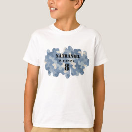 Blue Camo Military | Verjaardag van het leger T-shirt