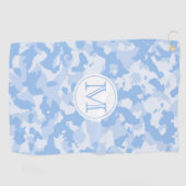 Blue Camo | Monogrammen van het Camouflage Pattern Golfhanddoek (Horizontaal)