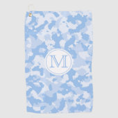 Blue Camo | Monogrammen van het Camouflage Pattern Golfhanddoek (Voorkant)