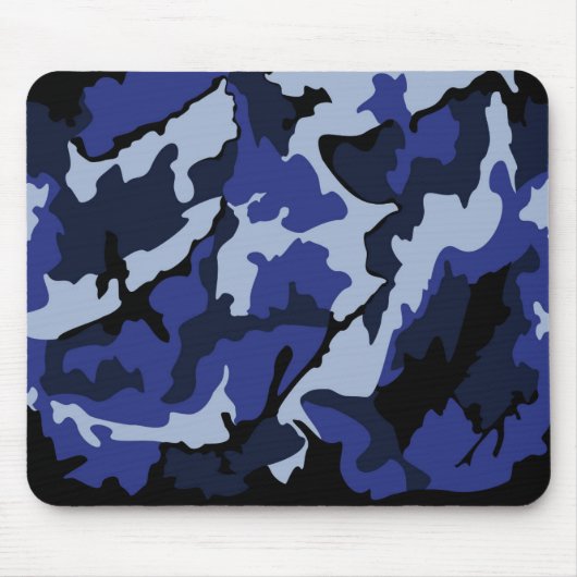 Blue Camo, Mousepad Muismat (Voorkant)
