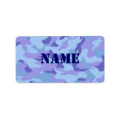Blue Camo Name Label Stickers (Voorkant)