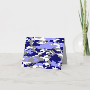 BLUE CAMO - NOTECARD KAART