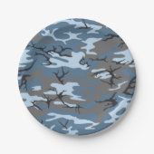 Blue Camo Papieren Bordje (Voorkant)