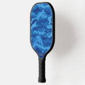 Blue Camo Pattern Cool Camouflage aangepaste tekst Pickleball Paddle (Links)