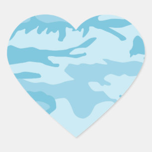 Blue Camo Pattern Hart Sticker
