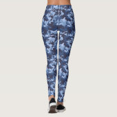 Blue Camo Print Leggings voor dames (Achterkant)