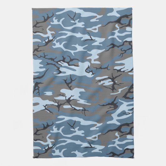 Blue Camo Theedoek (Verticaal)