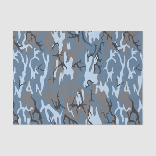 Blue Camo-weefselpapier Tissuepapier (Voorkant)