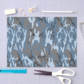 Blue Camo-weefselpapier Tissuepapier (Craft)