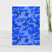 Blue Camouflage 16th Birthday Kaart (Achterkant)