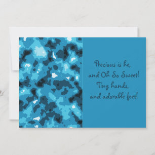 Blue Camouflage Baby Boy Birth Announement Aankondiging