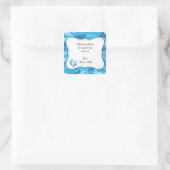 Blue Camouflage Baby shower Favor Label w/feet (Tas)