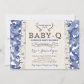Blue Camouflage Baby shower voor jongen Kaart (Voorkant)