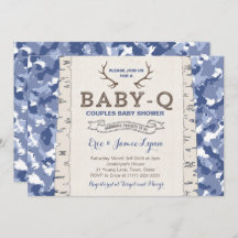 Blue Camouflage Baby shower voor jongen