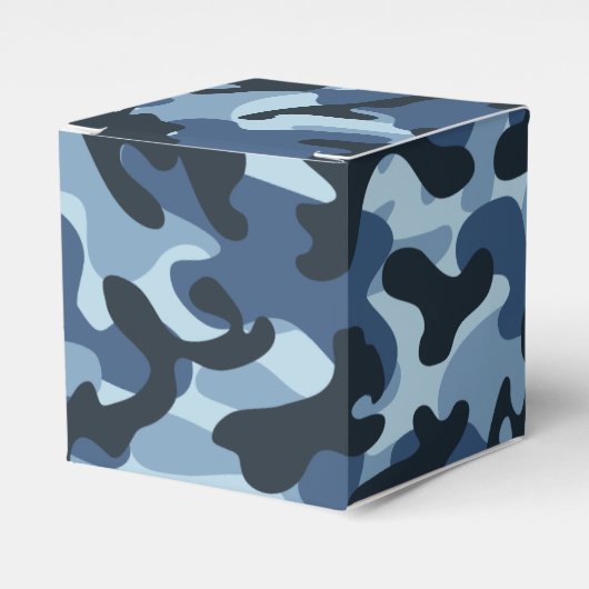 Blue Camouflage Bedankdoosjes (Voorkant Zijde)