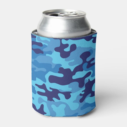 Blue Camouflage Blikjeskoeler (Blikje Voorkant)