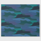 Blue Camouflage Cadeaupapier (Vlak)