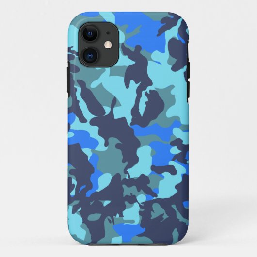 Blue Camouflage Case-Mate iPhone Case (Achterkant)