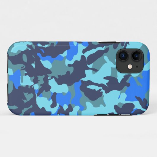 Blue Camouflage Case-Mate iPhone Case (Achterkant (horizontaal))