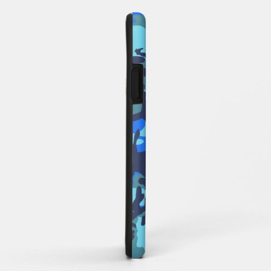 Blue Camouflage Case-Mate iPhone Case (Achterkant/rechts)