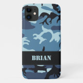 Blue Camouflage Case-Mate iPhone Case (Achterkant)