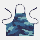Blue Camouflage Cool Custom Kinder Schort (Voorkant)