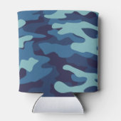 Blue Camouflage Cool Custom Patroon Blikjeskoeler (Achterkant)