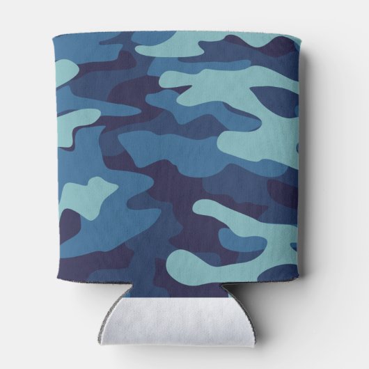 Blue Camouflage Cool Custom Patroon Blikjeskoeler (Achterkant)
