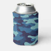 Blue Camouflage Cool Custom Patroon Blikjeskoeler (Blikje Achterkant)