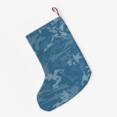 Blue Camouflage Custom Kerstcamo Kleine Kerstsok (Achterkant (Hangend))