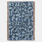 Blue Camouflage Deken (Voorkant Verticaal)