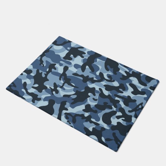 Blue Camouflage Deurmat (Schuin)