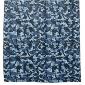 Blue Camouflage Douchegordijn (Voorkant)