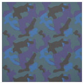 Blue Camouflage Fabric Stof (Swatch)