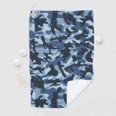 Blue Camouflage Golfhanddoek (Insitu)