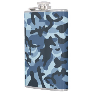 Blue Camouflage Heupfles