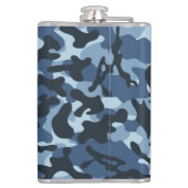 Blue Camouflage Heupfles (Achterkant)