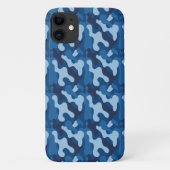 Blue Camouflage Hoesje | iPhone | iPad | Samsung (Achterkant)