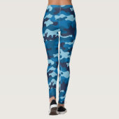 Blue Camouflage Leggings (Achterkant)