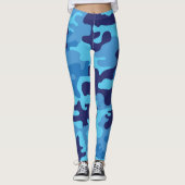 Blue Camouflage Leggings (Voorkant)