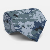 Blue Camouflage Mannen Stropdas (Opgerold)