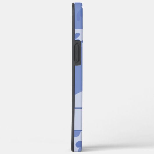 Blue Camouflage Monogram Case-Mate iPhone Case (Achterkant / Rechts)
