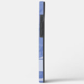 Blue Camouflage Monogram Case-Mate iPhone Case (Achterkant / Links)