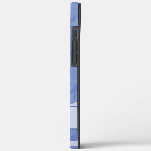 Blue Camouflage Monogram Case-Mate iPhone Case (Achterkant / Links)