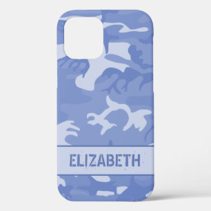 Blue Camouflage Monogram Case-Mate iPhone Case