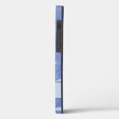 Blue Camouflage Monogram Case-Mate iPhone Case (Achterkant / Links)