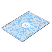 Blue Camouflage Monogram Initiaal Notitieboek (Linkerzijde)