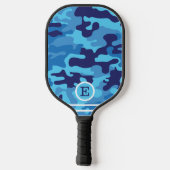 Blue Camouflage Monogram Pickleball Paddle (Achterkant)
